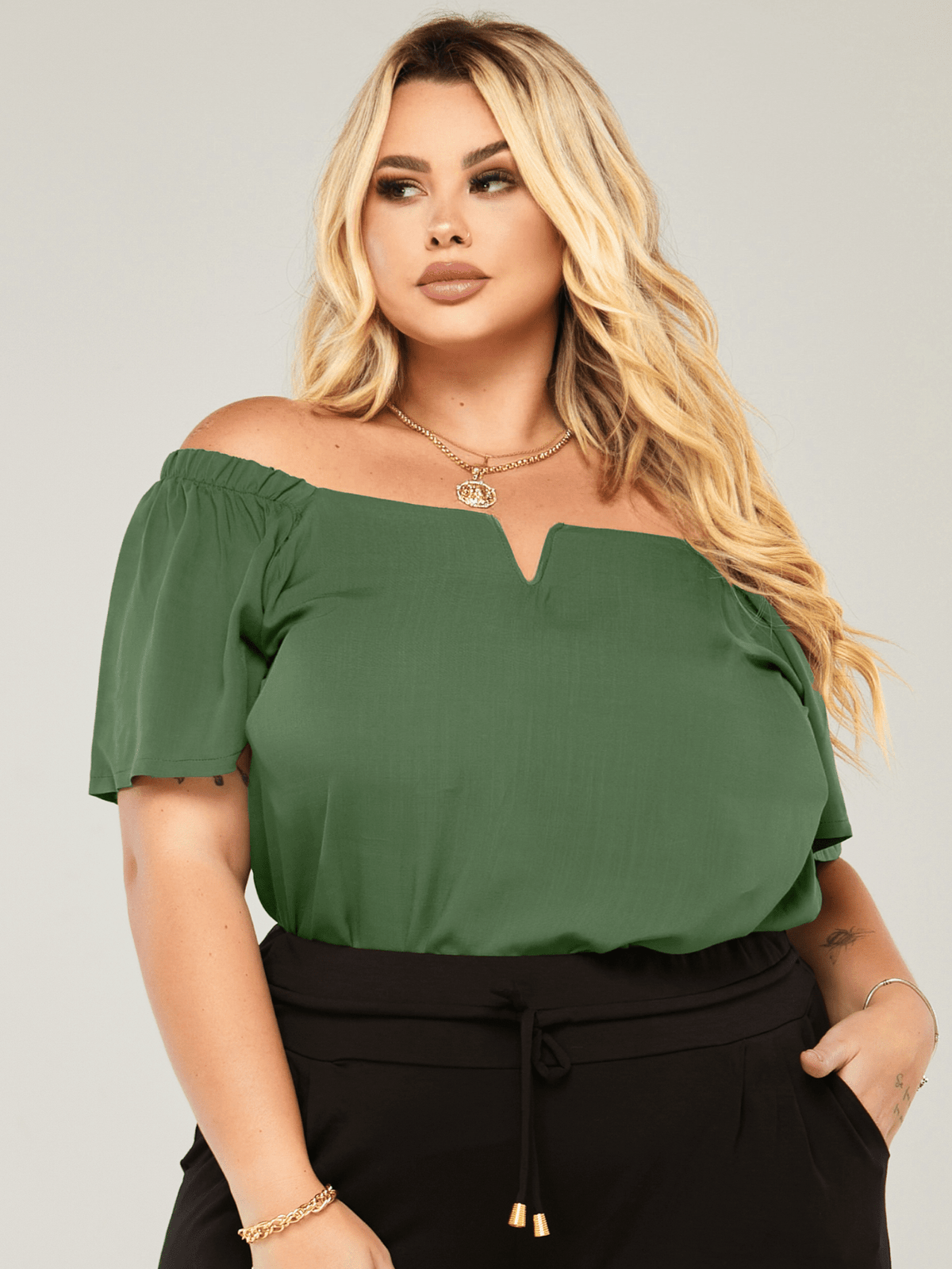 Blusa Ellen Ciganinha Plus Size