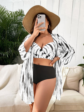 Conjunto Biquíni + Quimono  Raissa Plus Size